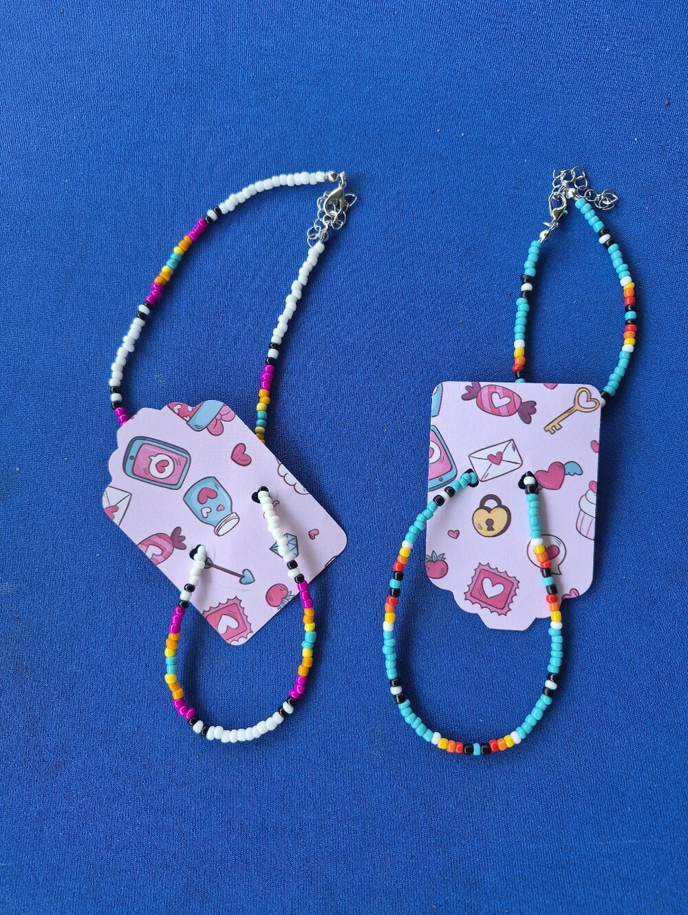 CHOOSE: Hand-made HUICHOL Glass Seed Bead NECKLACE 🪶 16" + 2" extender 🪶